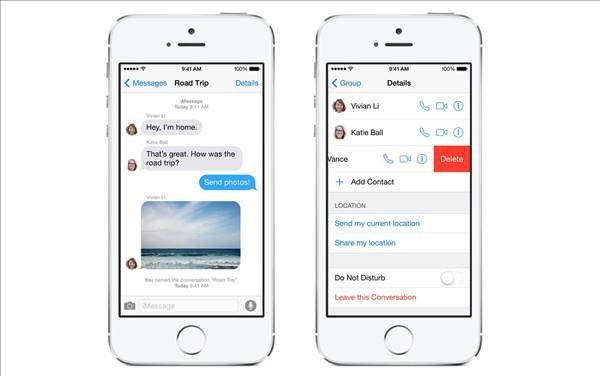 6. Grup mesajlaşma 

iOS 8'le artık grup mesajlaşma yapabilirsiniz. Fotoğrafları ve videoları kolayca grupta paylaşabilirsiniz.
