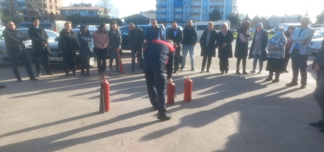 19 Mayıs ilçesinde yangın eğitimi ve tatbikatı yapıldı