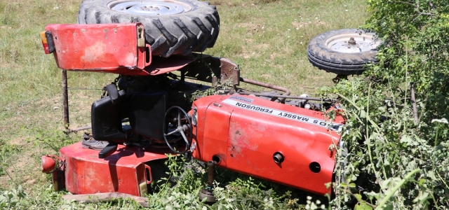 Karabük'te devrilen traktörün sürücüsü öldü