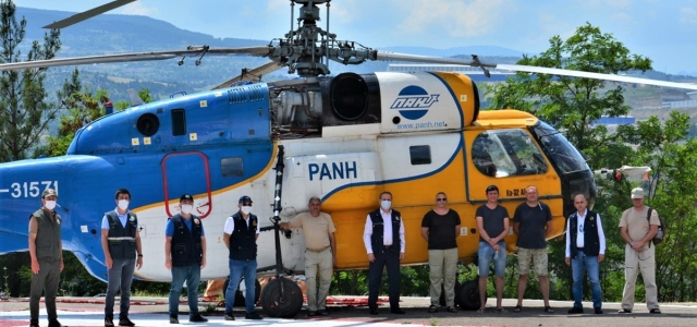 Karabük'te yangın söndürme helikopteri göreve başladı