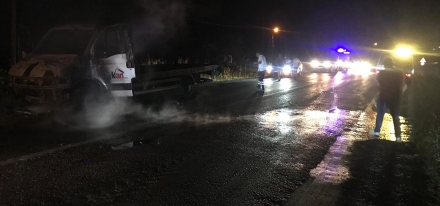 Samsun'da araç yangını