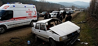 Bolu'da trafik kazası: 2 yaralı