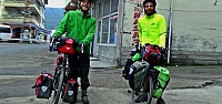 Turistler bisikletle Zonguldak'a geldi