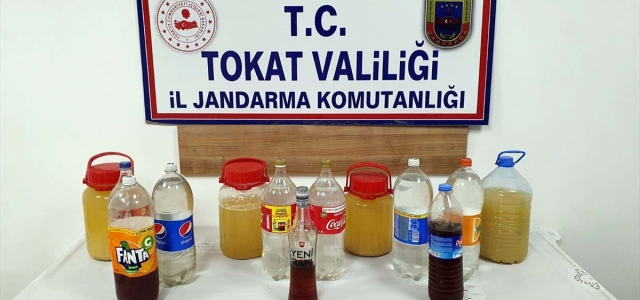 Tokat'ta 22 litre sahte içki ele geçirildi