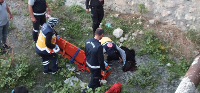 Tokat'ta boş kanala düşen lise öğrencisi yaralandı