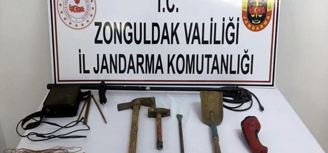 Zonguldak'ta kaçak kazı yapan şüpheli yakalandı