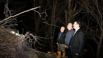 Çamlık Mahallesi Ziyaret Sokak’ta bulunan Muşkanet Deresi’nde, kar sularının erimesiyle