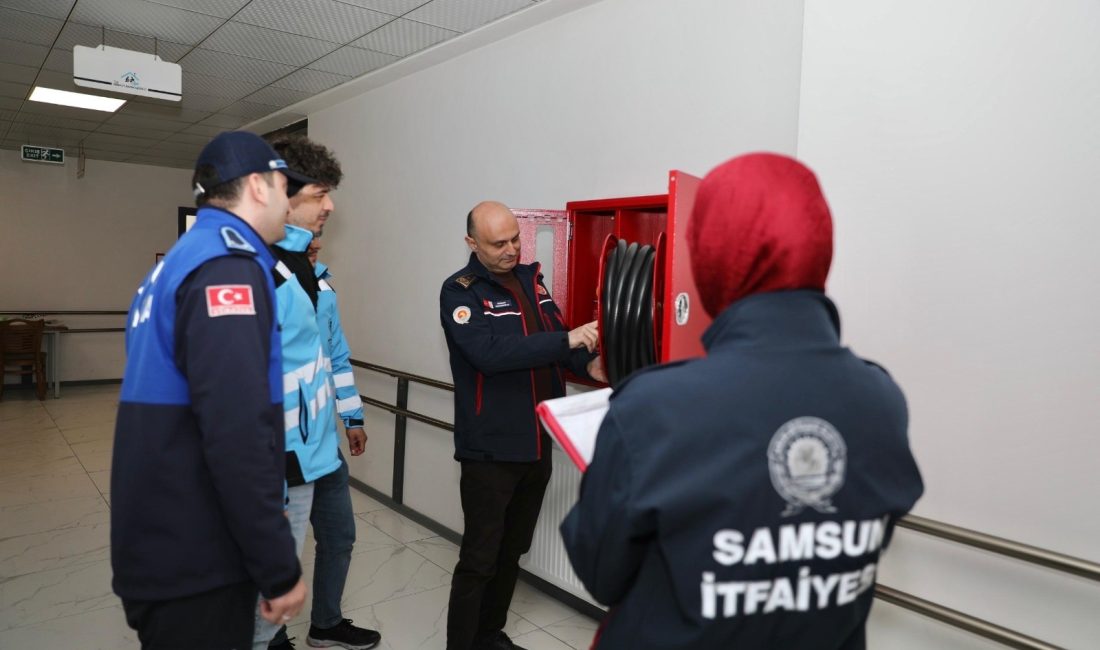 Samsun İtfaiyesi, kent genelinde olası yangın durumlarına karşı alınması gereken