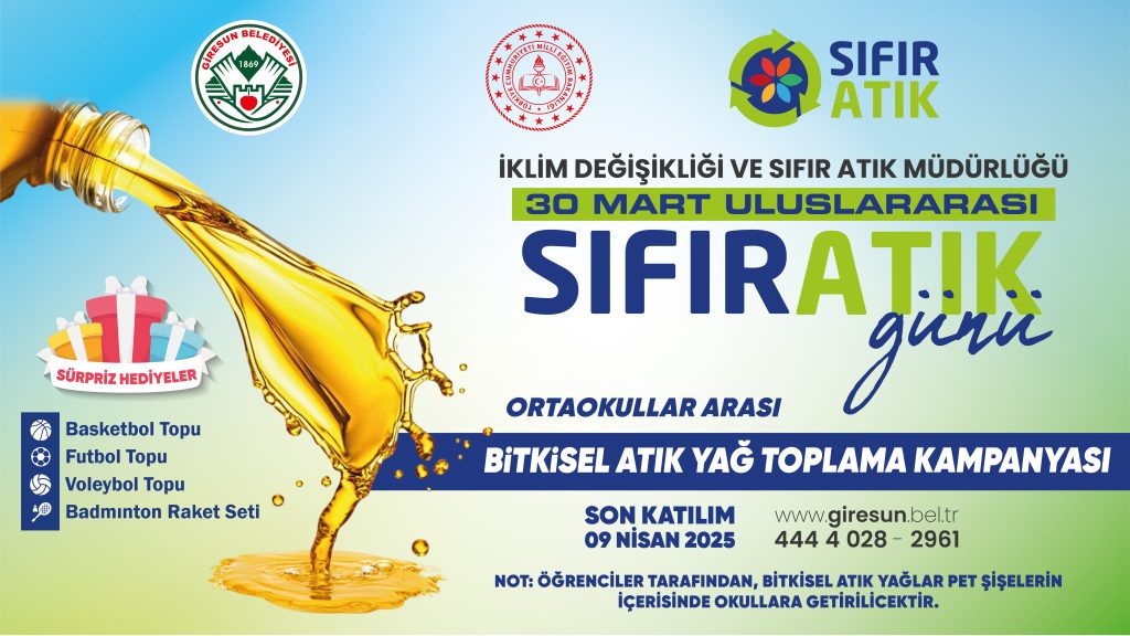 Giresun Belediyesi İklim Değişikliği ve Sıfır Atık Müdürlüğü çevre bilincini