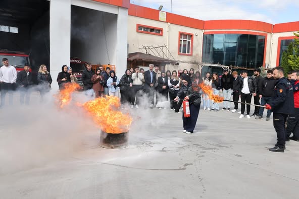 Tokat Belediyesi İtfaiye Müdürlüğü tarafından Gaziosmanpaşa Üniversitesi İş Sağlığı ve