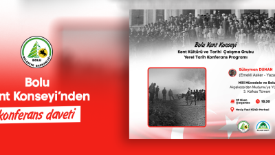 Bolu Kent Konseyi tarafından 9 Nisan Çarşamba günü “Akçakoca’dan Mudurnu’ya