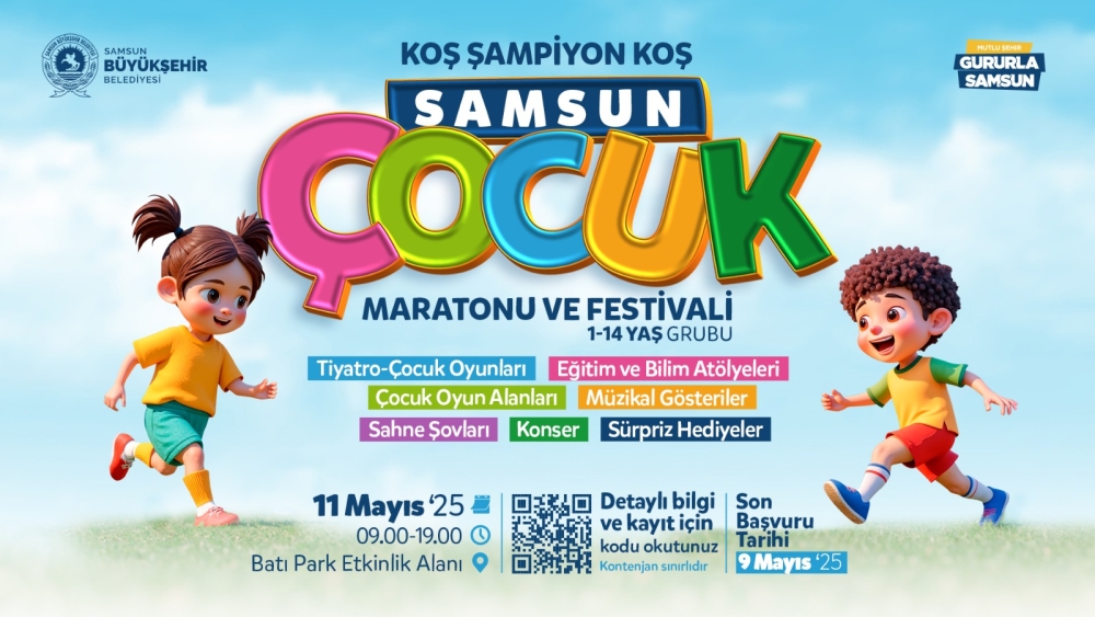 Mutlu çocukların şehri Samsun’da her geçen gün daha fazla çocuğun