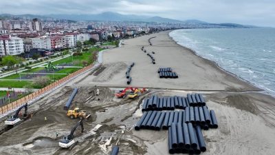 Saski’den Atakum Sahile Dev Yatırım Samsun Büyükşehir Belediyesi Su ve Kanalizasyon İdaresi (SASKİ) tarafından Atakum’da
