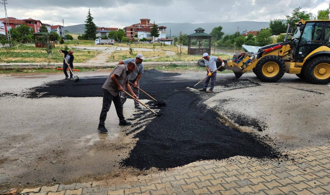Zile Belediyesi Fen İşleri Müdürlüğü ekipleri, ilçe genelinde asfaltlama çalışmalarını