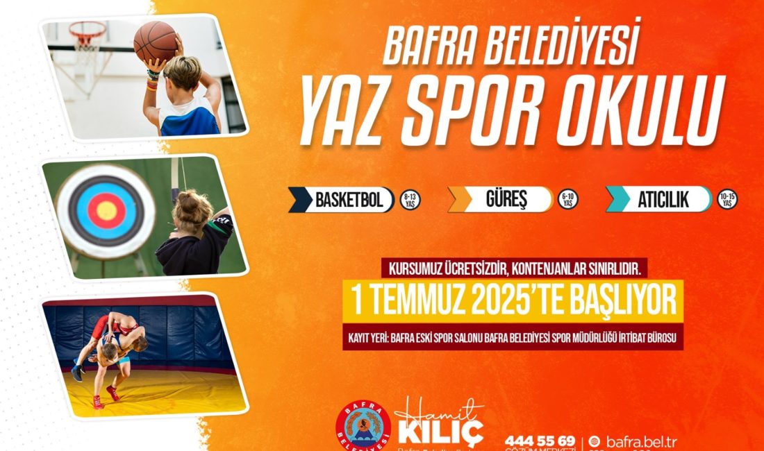 Bafra Belediye Başkanlığı tarafından Basketbol, Güreş, ve Atıcılık branşlarında açılacak