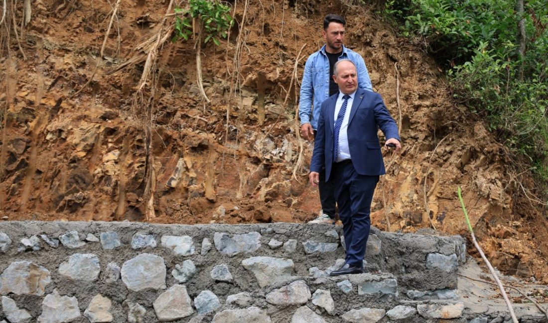 Arhavi Belediyesi tarafından Hacılar, Yemişlik ve Kale Mahallelerinde başlatılan taş