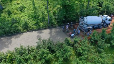 Ordu Büyükşehir Belediyesi Ünye Fatih Mahallesinden Kumru Ergentürk Mahallesine bağlantı