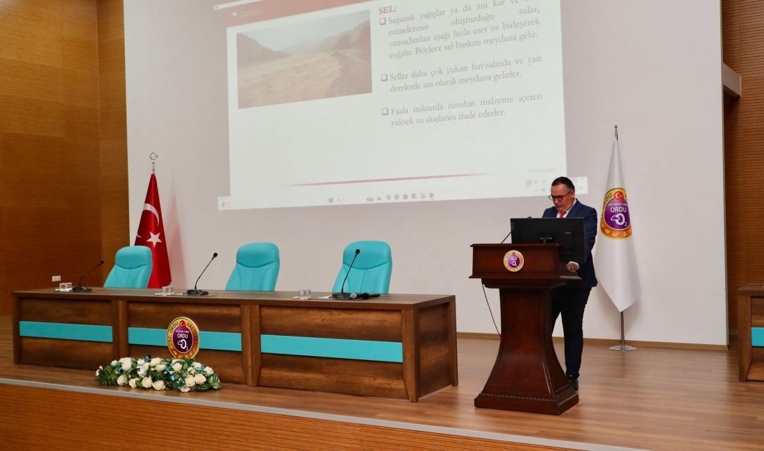 Ordu ili genelinde taşkın riskine karşı alınacak önlemlerin değerlendirildiği “Taşkın