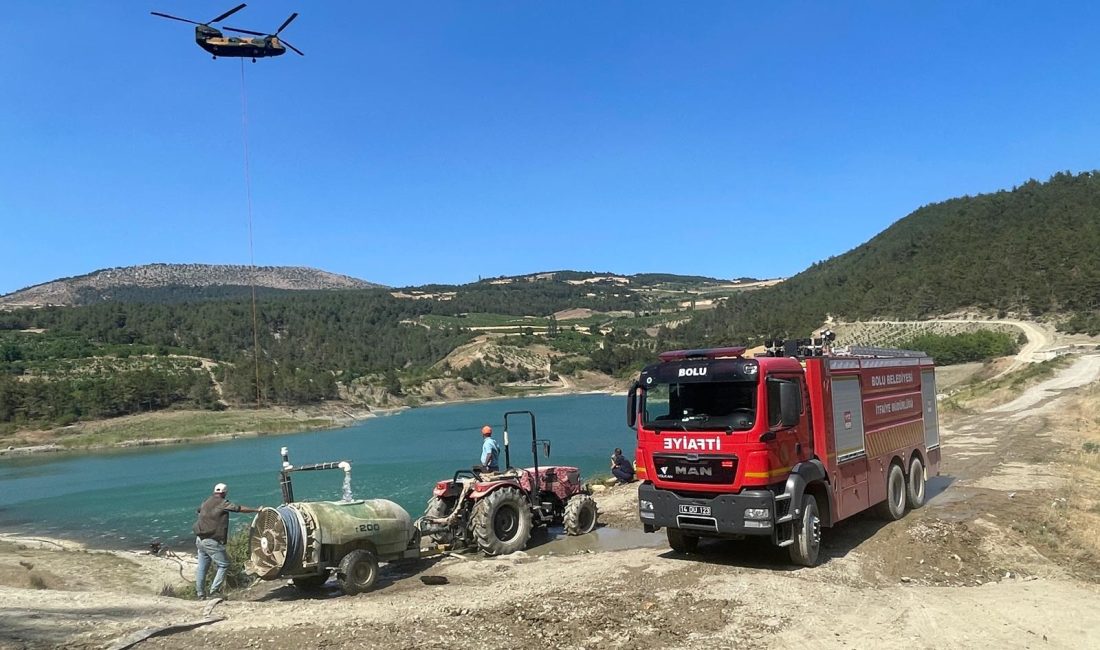 Bolu Belediyesi, Sakarya’nın Geyve ilçesinde meydana gelen orman yangınının kontrol