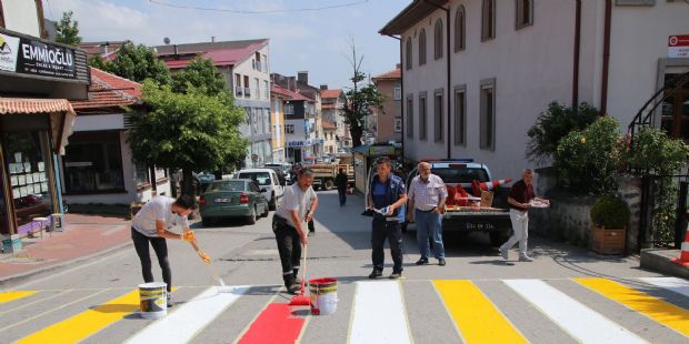 Gerede Belediyesi Zabıta Müdürlüğü tarafından yaya güvenliğini artırmak amacıyla yaya
