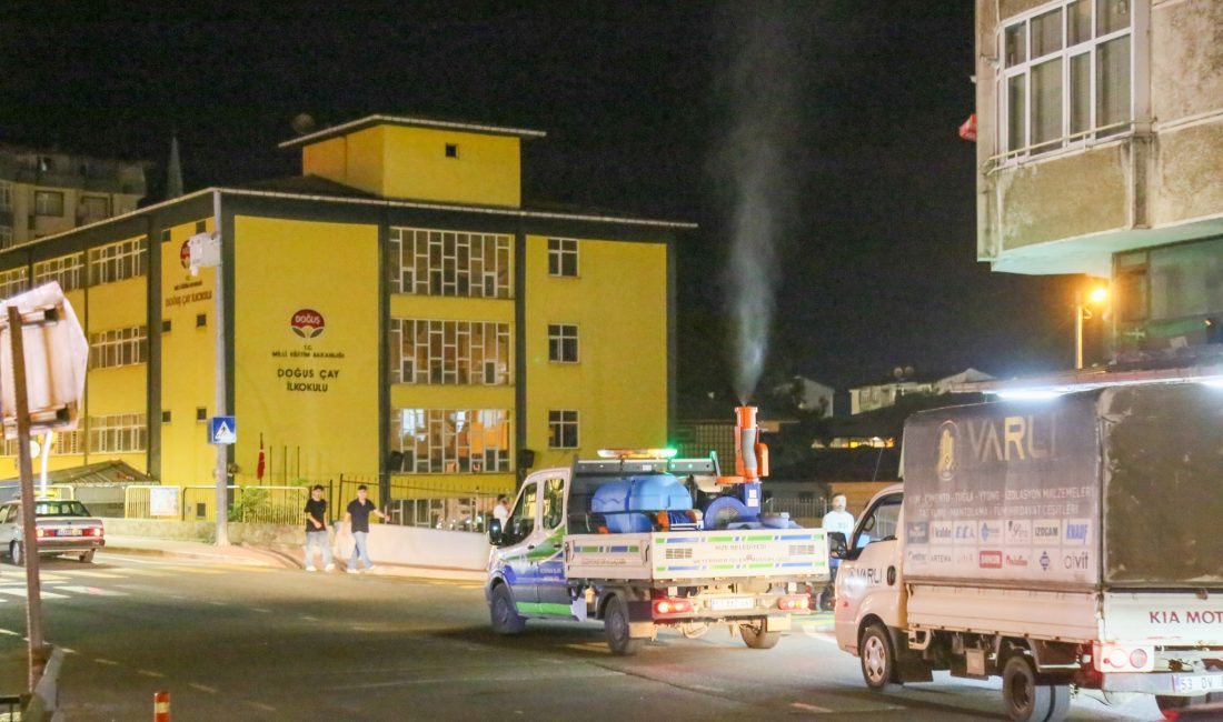 Rize Belediyesi Veteriner İşleri Müdürlüğü ekipleri sivrisinek ve haşerelere karşı