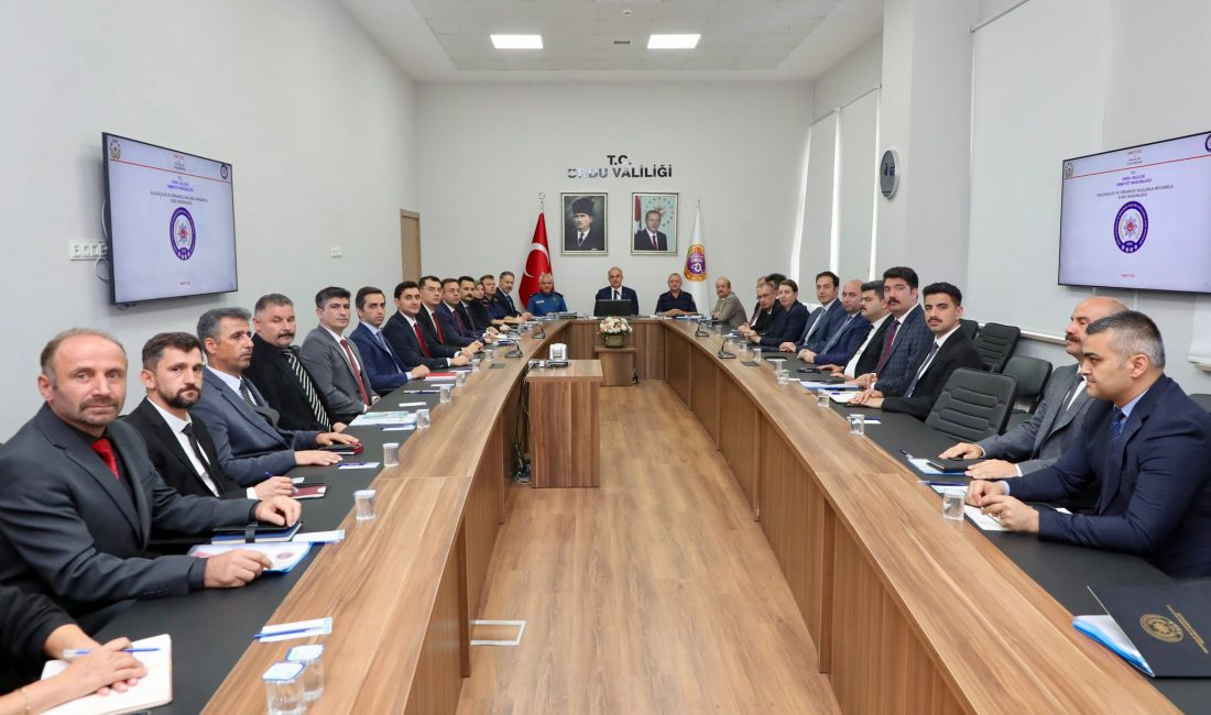 Her ay düzenli olarak yapılan ve il’in genel güvenlik, asayiş