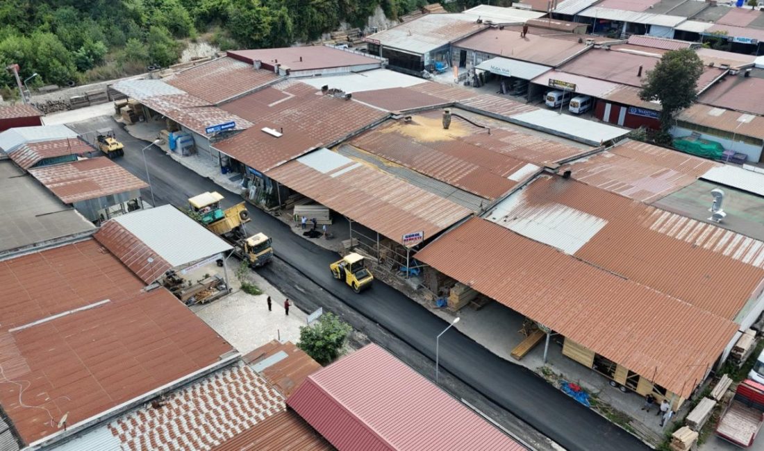 Başkan Güler Kısa Süre Önce Söz Verdi, Çalışmalar Başladı Fatsa Büyük Sanayi Sitesi’nde yıllardır süren toz, toprak çilesi sona