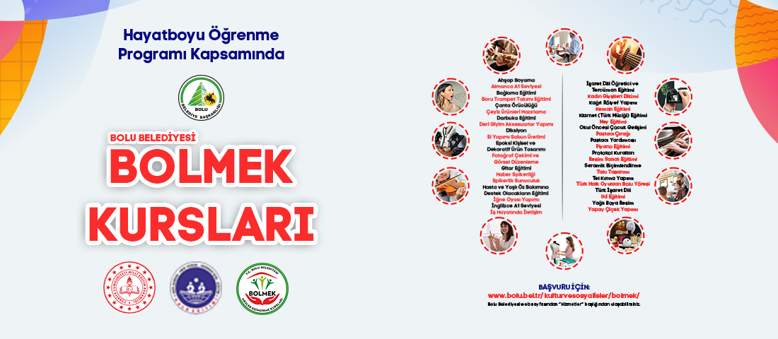 Bolu Belediyesi Meslek Edindirme Kursları’nda (BOLMEK) 2025-2026 eğitim yılı kayıtları