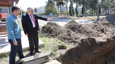 Bafra’da yapımı devam eden ve tamamlandığında Karadeniz’in en büyük camilerinden