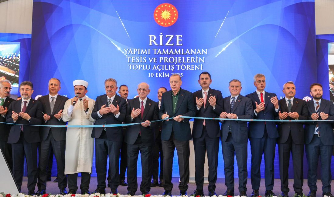 Cumhurbaşkanı Recep Tayyip Erdoğan’ın katılımıyla Rize’de Yapımı Tamamlanan Tesis ve