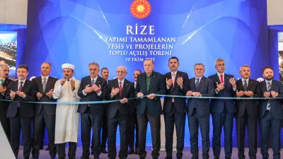 Cumhurbaşkanı Recep Tayyip Erdoğan’ın katılımıyla Rize’de Yapımı Tamamlanan Tesis ve