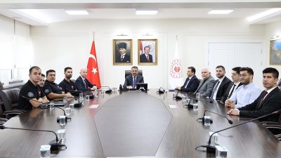 Vali Osman Hacıbektaşoğlu, CYROPS Siber Güvenlik A.Ş. kurucuları Sadican Üstün,