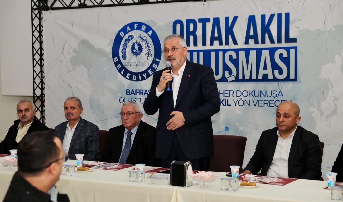 Bafra’da Ortak Akıl Ruhu Yaşamaya Devam Ediyor Bafra Belediye Başkanı Hamit Kılıç, “Ortak Akıl Buluşmaları” geleneğini istikrarlı