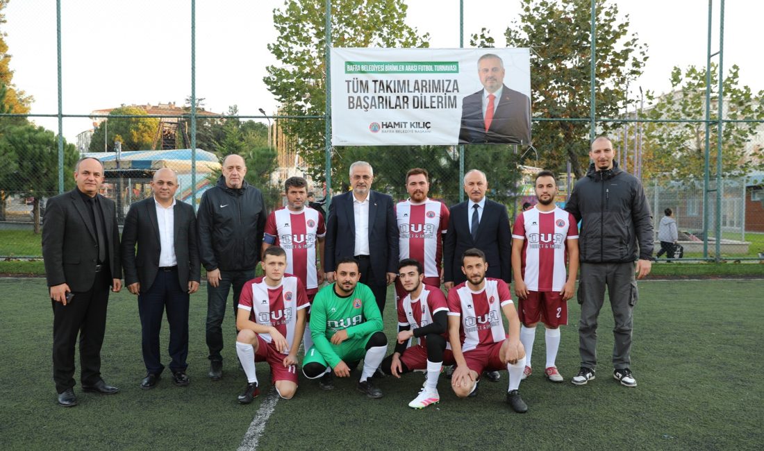 Bafra Belediyesi ‘Birimler Arası Futbol Turnuvası’ Başkan Hamit Kılıç’ın başlama