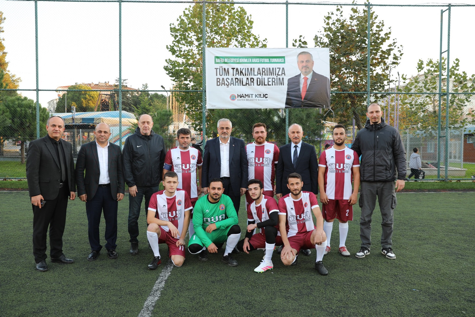 Bafra Belediyesi ‘Birimler Arası Futbol Turnuvası’ Başkan Hamit Kılıç’ın başlama