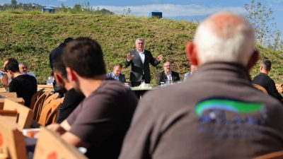 Bulancak Belediye Başkanı Necmi Sıbıç, BULASKİ İşletme Müdürlüğü tarafından sürdürülen