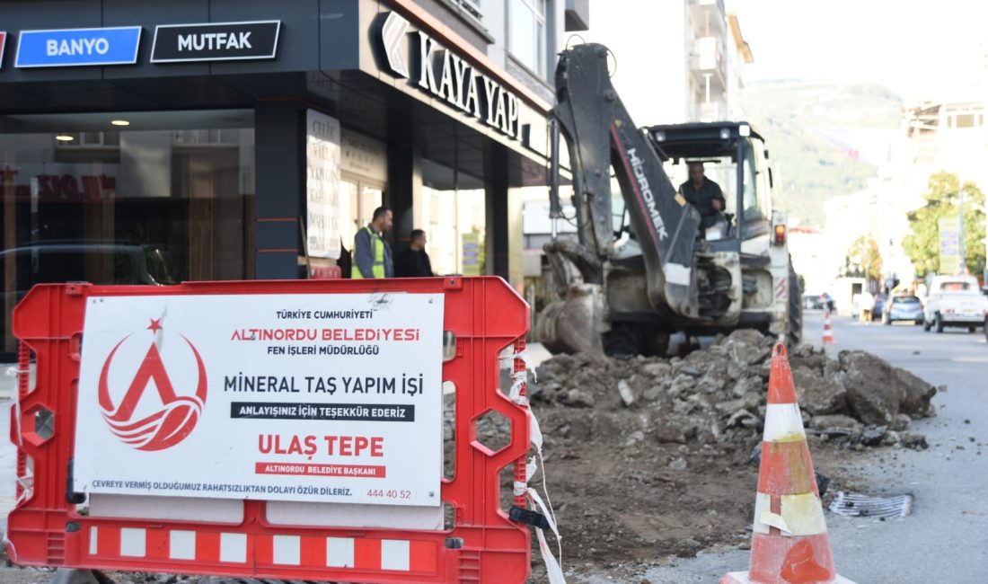 Yeni Mahalle 303’üncü Sokağa Kazma Vuruldu Altınordu Belediyesi, kentin çehresini değiştiren sokak iyileştirme hamlesinde yeni durağı