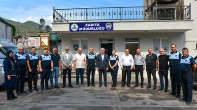 Artvin Belediye Başkanı Bilgehan Erdem, Zabıta Müdürlüğünü ziyaret etti. Başkan