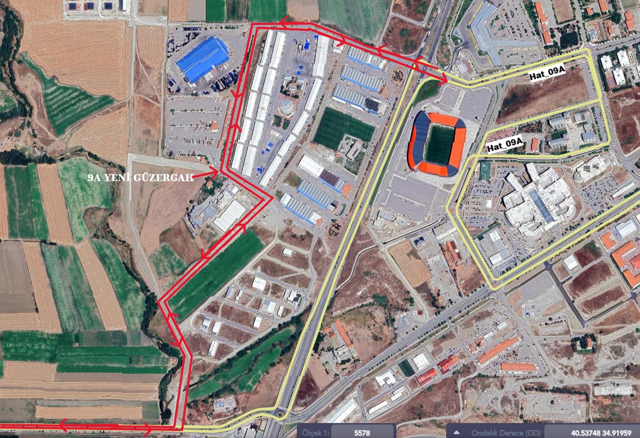 9A Hattında Güzergâh Düzenlemesi Çorum Belediyesi Ulaşım Hizmetleri Müdürlüğü, şehir içi toplu taşıma hizmetlerinin