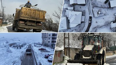 Karabük’te etkili olan kar yağışıyla birlikte Karabük Belediyesi, ulaşımın aksamaması