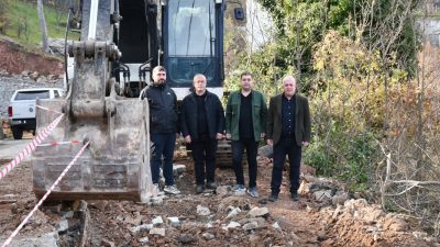 Şehit Ömer Zeki Varan Sokak’ta Taş Duvar Yapımına Yönelik Zemin