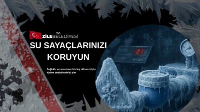 Zile’de hava sıcaklıklarının sıfırın altına düşmesiyle birlikte su sayaçlarında donma,