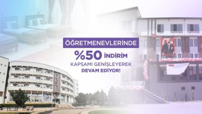 Millî Eğitim Bakanlığına bağlı öğretmenevleri ve akşam sanat okullarında, konaklama