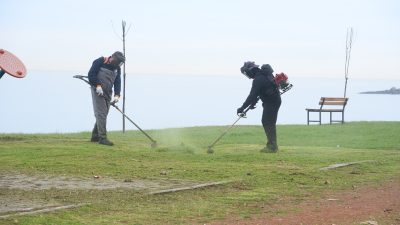 Giresun Belediyesi Temizlik İşleri Müdürlüğü, kent genelinde yeşil alanların bakım