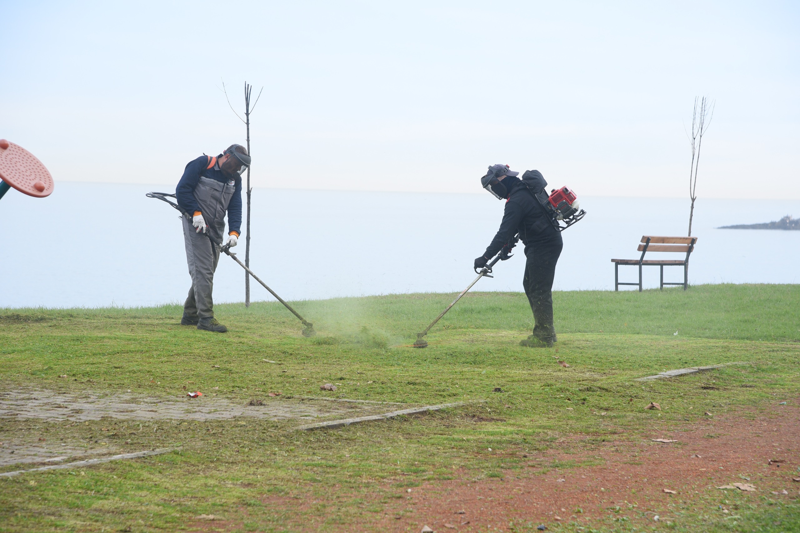Giresun Belediyesi Temizlik İşleri Müdürlüğü, kent genelinde yeşil alanların bakım