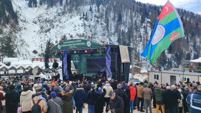 Beyazın ve eğlencenin buluşma noktası olan Ayder Kar Festivali, Rize