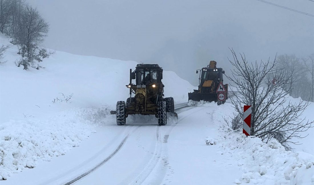 Bafra Belediyesi, ilçe genelinde etkili olan kar yağışının hayatı olumsuz