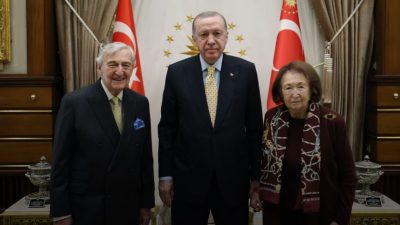 Cumhurbaşkanı Recep Tayyip Erdoğan, Koç Holding Şeref Başkanı Rahmi Koç