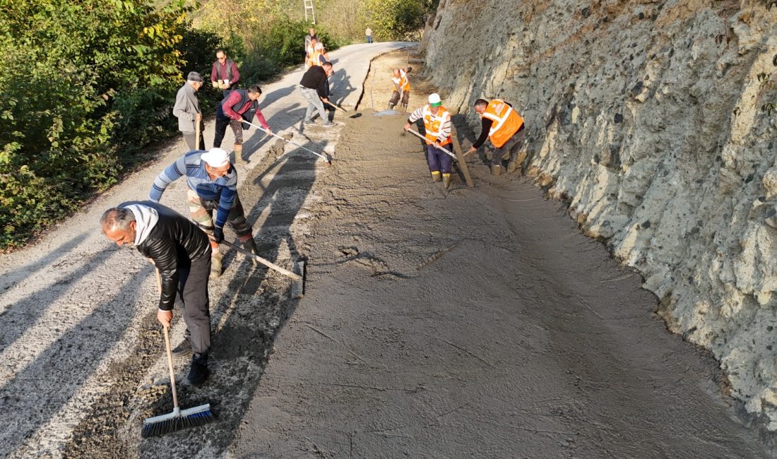Yıllardır dar yapısıyla ulaşımı zorlaştıran Yukarıtepe–Saraycık Mahallesi bağlantı yolunda Altınordu