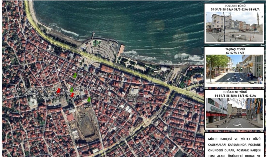 Ordu’nun Altınordu ilçesinde yapımı devam eden Millet Bahçesi ve Millet